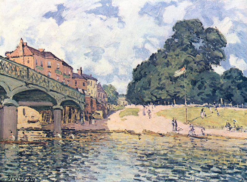 Alfred Sisley Brucke von Hampton Court oil painting image